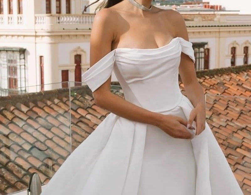 Yasmine Satin Convertible Wedding Gown All Sizes/Colors