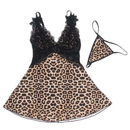 Frisky Leopard Babydoll Set