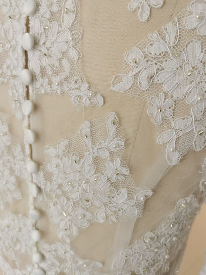 Sequined Pearl Lace Wedding Jacket