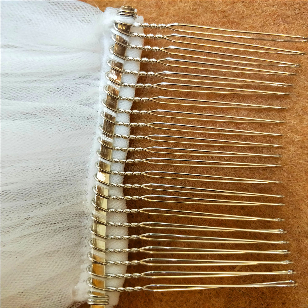 Simple Unfinished Edge Tulle Wedding Veil All Lengths