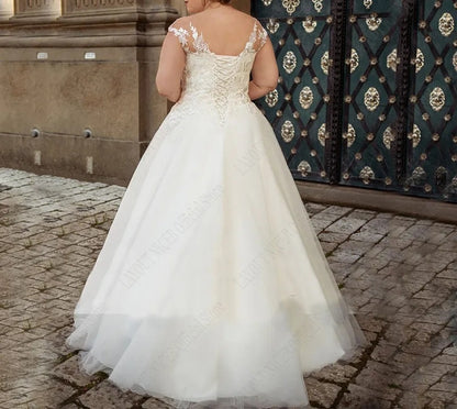 Simple Lace/Tulle Wedding Gown All Sizes/Colors