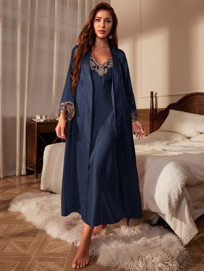 Satin Night Gown & Robe Set