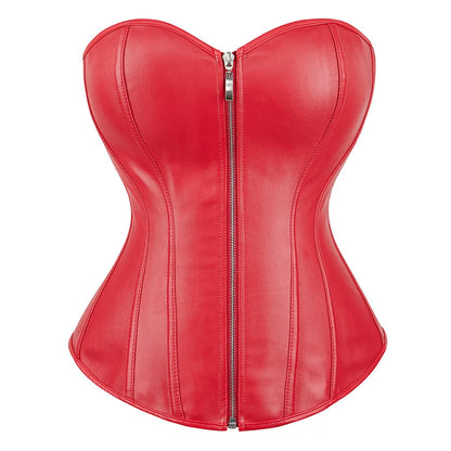 Classic Vegan Leather Sweetheart Corset