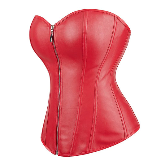 Classic Vegan Leather Sweetheart Corset