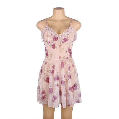 Floral Dream Sheer Babydoll Set