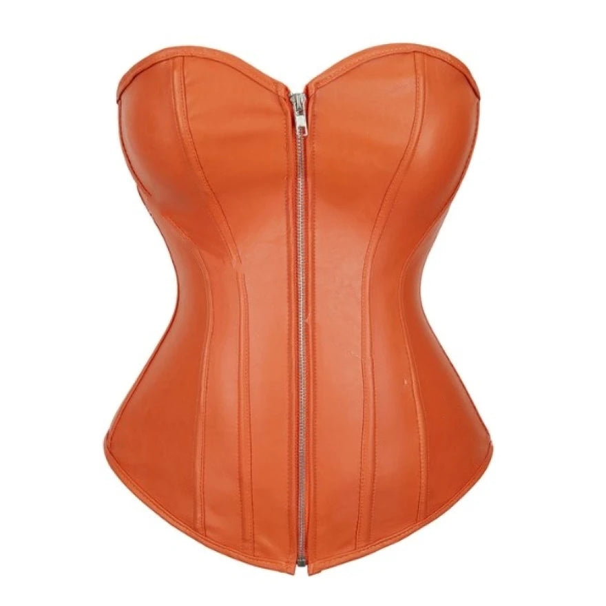 Classic Vegan Leather Sweetheart Corset