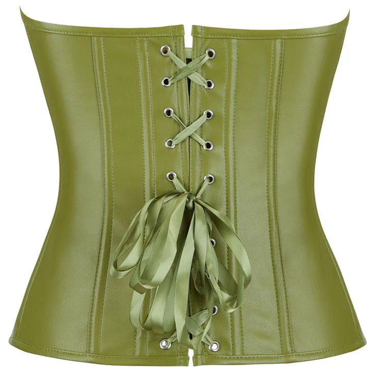 Sweetheart Vegan Leather Corset Top