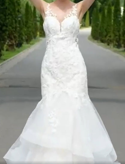 Couture Sequined Lace & Organza Wedding Gown All Sizes