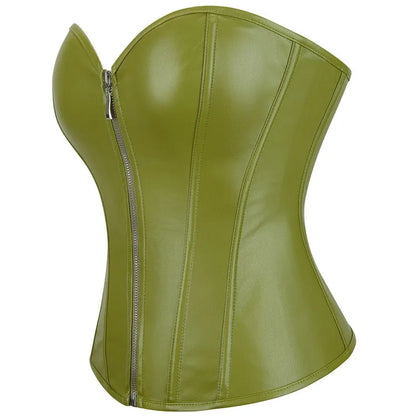 Sweetheart Vegan Leather Corset Top