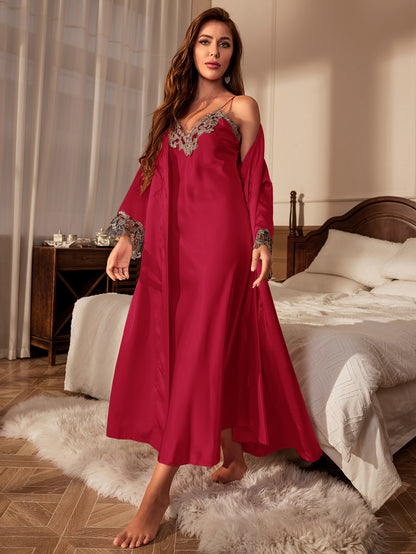 Satin Night Gown & Robe Set