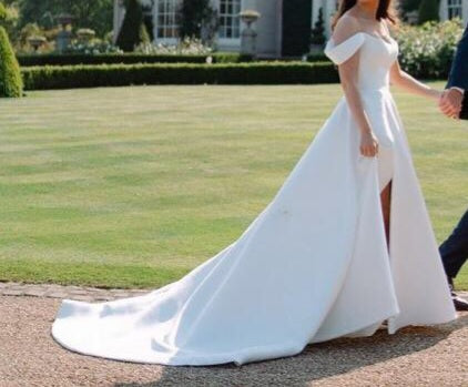 Harris Off Shoulder Satin Wedding Gown