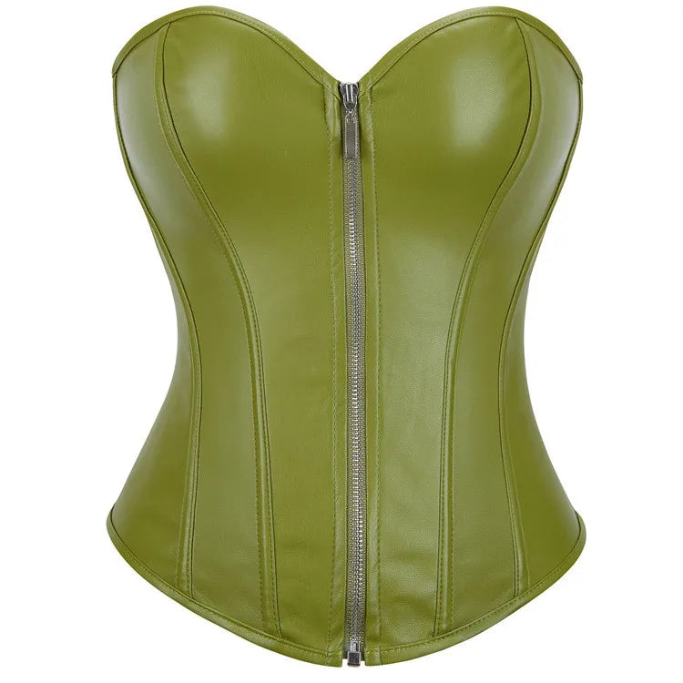 Sweetheart Vegan Leather Corset Top