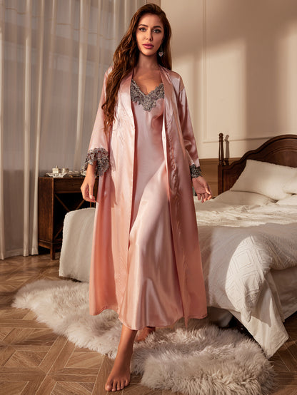 Satin Night Gown & Robe Set