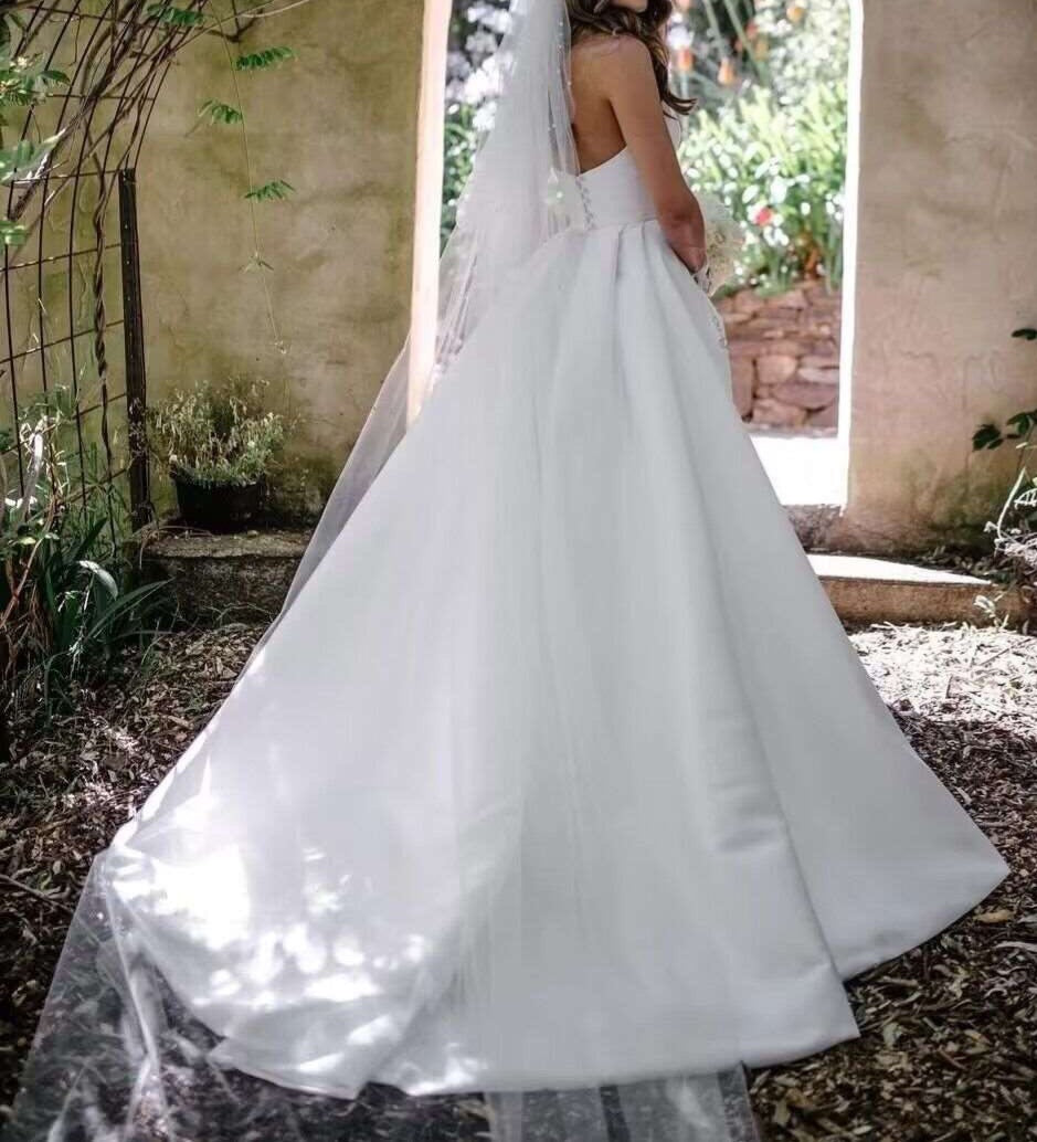 Simple Elegant Satin Wedding Gown All Sizes/Colors