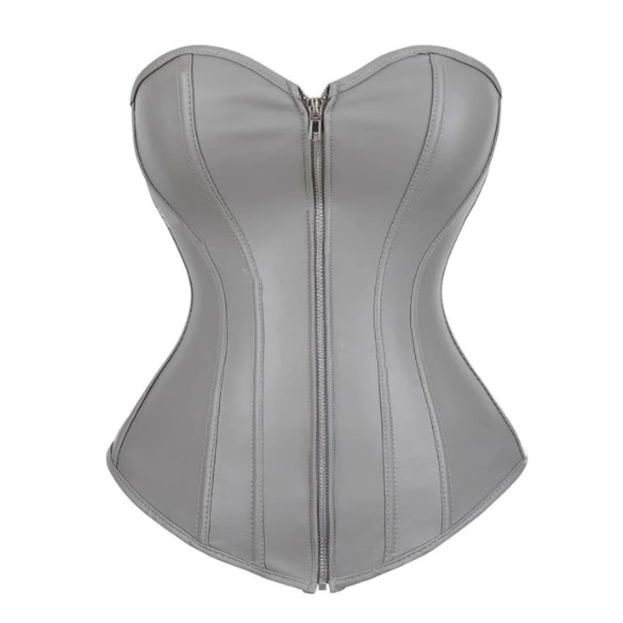 Classic Vegan Leather Sweetheart Corset