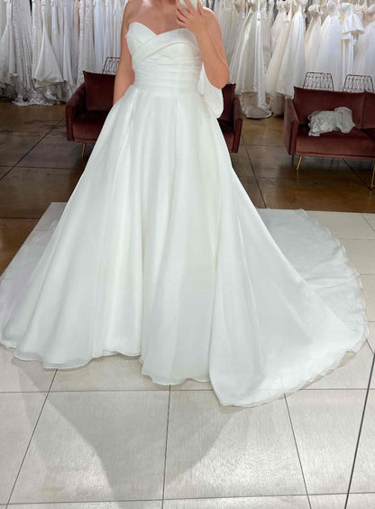 Strapless Organza Wedding Gown All Sizes/Colors