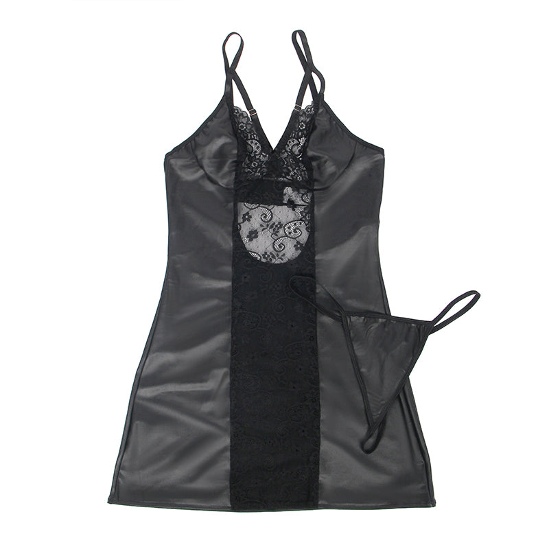 Sex Kitten Faux Leather Play Dress