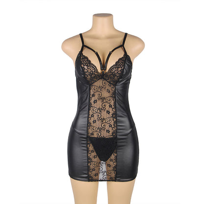 Sex Kitten Faux Leather Play Dress