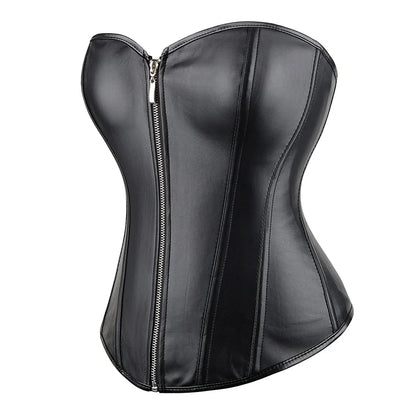 Classic Vegan Leather Sweetheart Corset