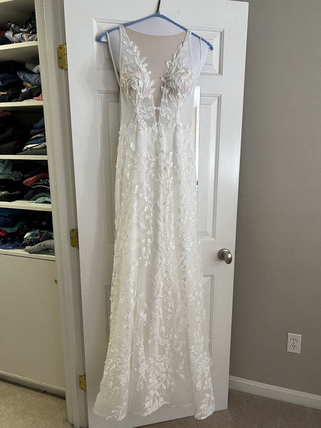 Pearled Botanical Lace Wedding Gown All Sizes