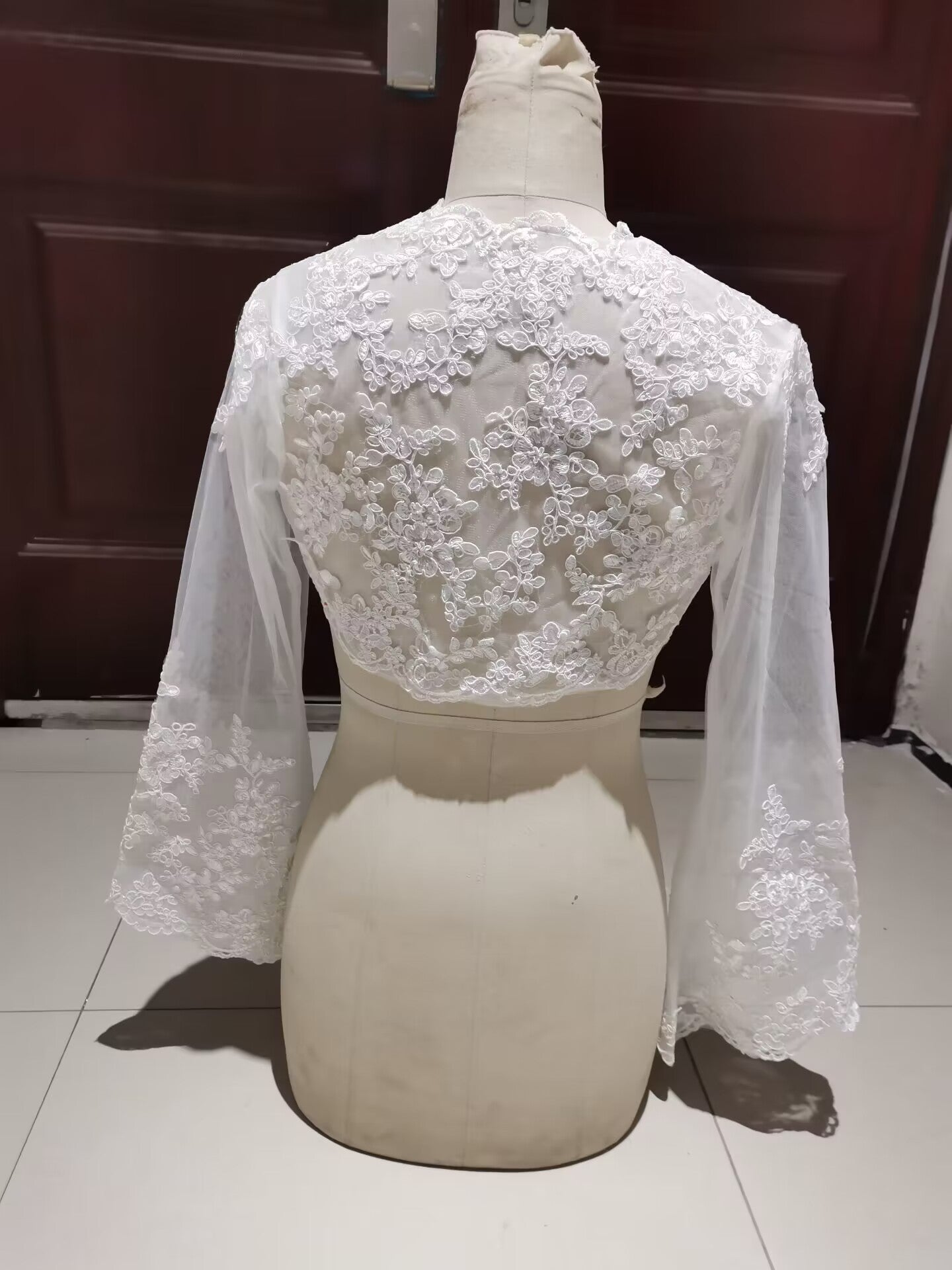 Flared Lace Wedding Bolero