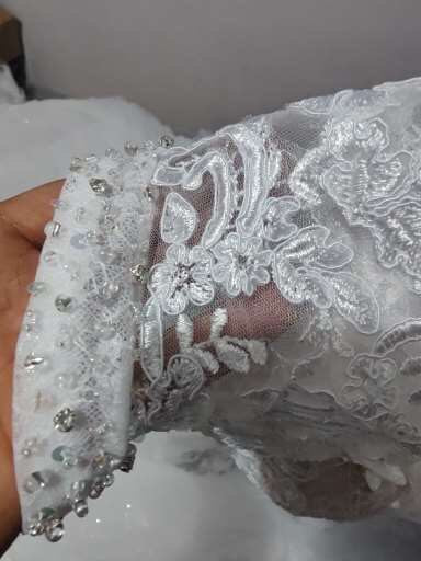 Premium Rhinestone Lace Cathedral Wedding Gown All Sizes