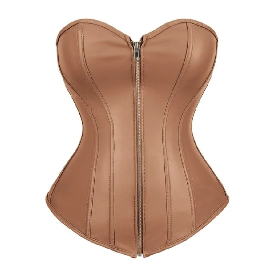 Classic Vegan Leather Sweetheart Corset