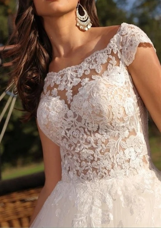 Birdie Floral Lace/Tulle Wedding Gown All Sizes/Colors