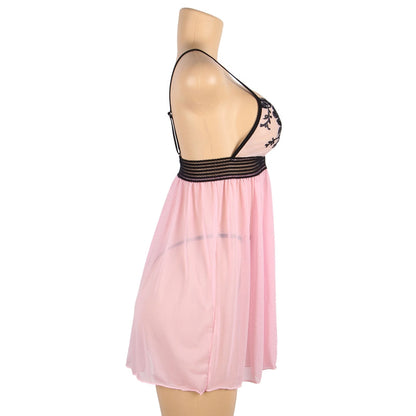 Sweetly Pink Sheer Babydoll Set