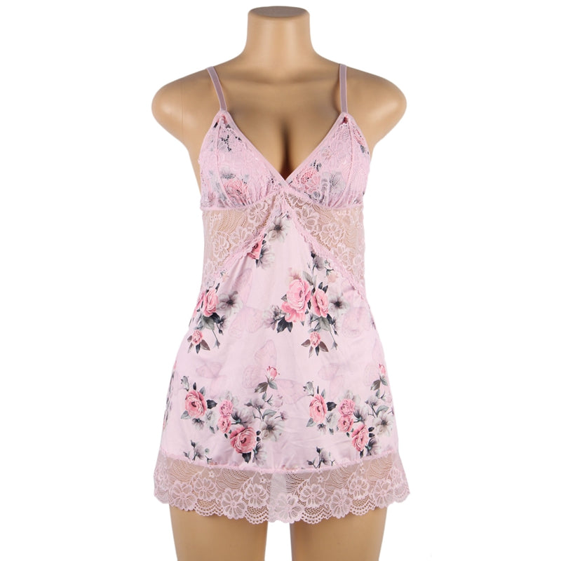 Queen Rose Garden Babydoll Set