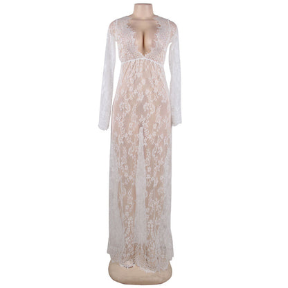 Queen Sheer Lace Night Dress