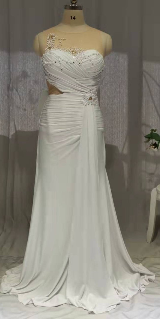 Pearled A Line Formal/Wedding Gown All Sizes/Colors