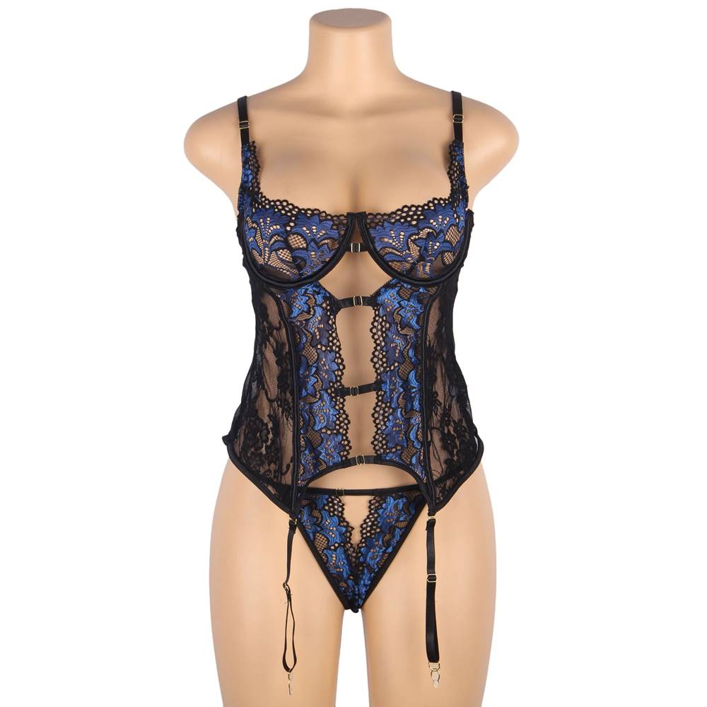 Queen Seductive Lace Underwire Convertible Bustier Set