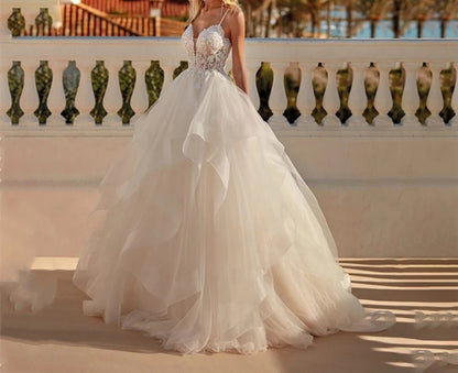 Applique & Organza Wedding Gown All Sizes/Colors