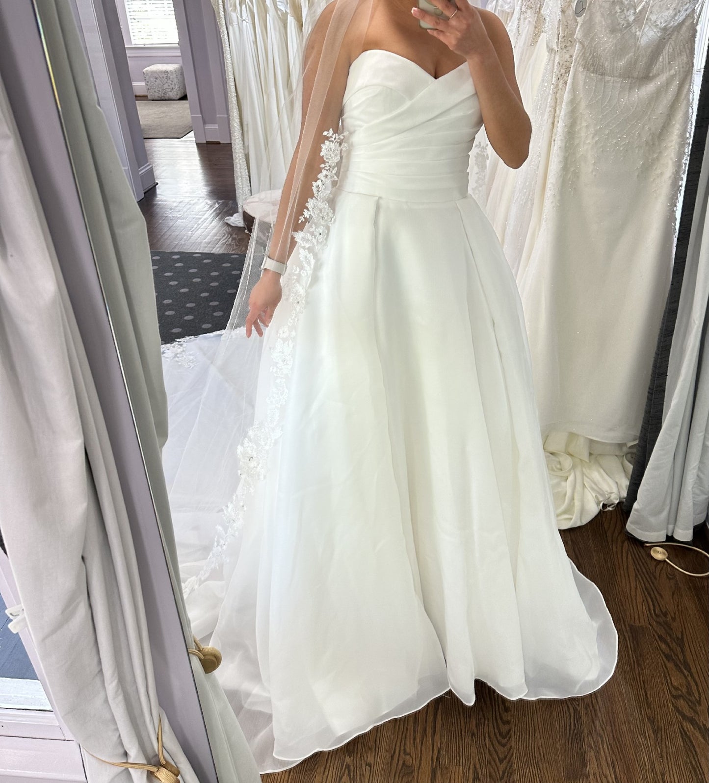 Strapless Organza Wedding Gown All Sizes/Colors