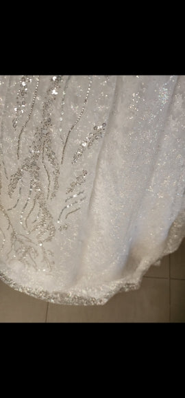 Premium All Over Crystal Ball Wedding Gown All Sizes