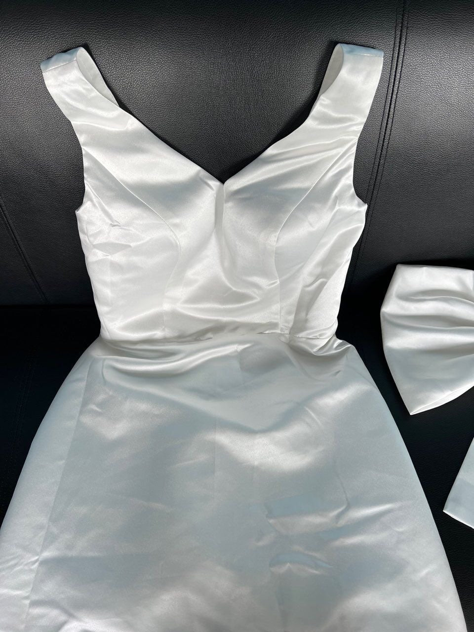 Bow Back Satin Short Wedding Dress All Sizes/Colors