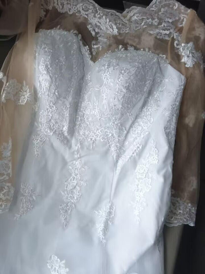 Elegant Lace A Line Wedding Gown All Sizes/Colors