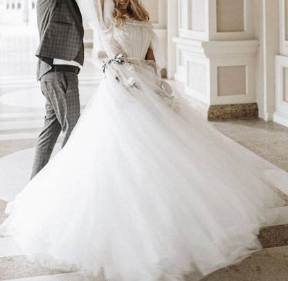 Ariana Tulle Long Whimsical Wedding Gown All Sizes/Colors