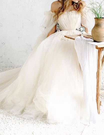 Ariana Tulle Long Whimsical Wedding Gown All Sizes/Colors