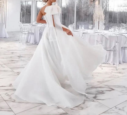 Sandra Organza One Shoulder Wedding Gown All Sizes/Colors