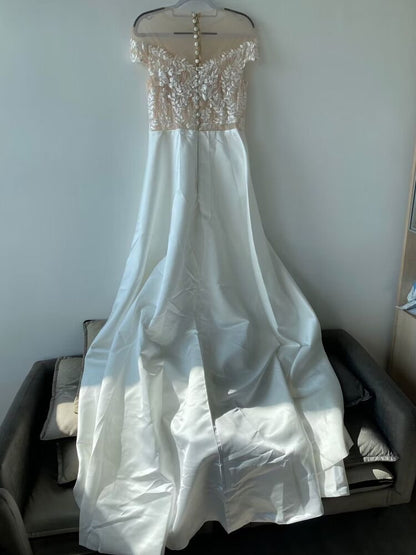 Kelly Anne Applique/Satin Wedding Gown All Sizes