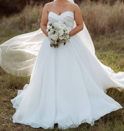 Strapless Organza Wedding Gown All Sizes/Colors