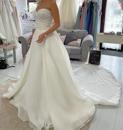 Strapless Organza Wedding Gown All Sizes/Colors