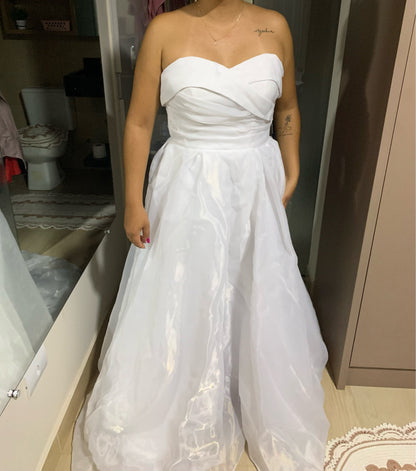 Strapless Organza Wedding Gown All Sizes/Colors