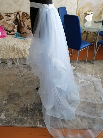 Custom Layered Organza Tulle Detachable Wedding Train All Sizes/Colors