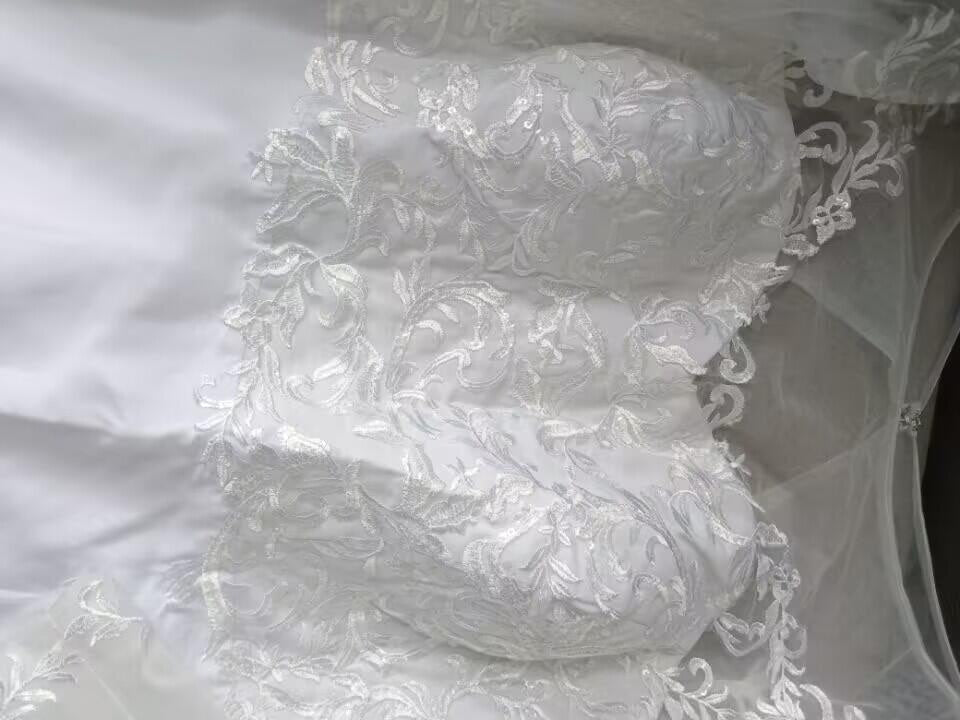 Scroll Lace/Chiffon A Line Wedding Gown All Sizes/Colors