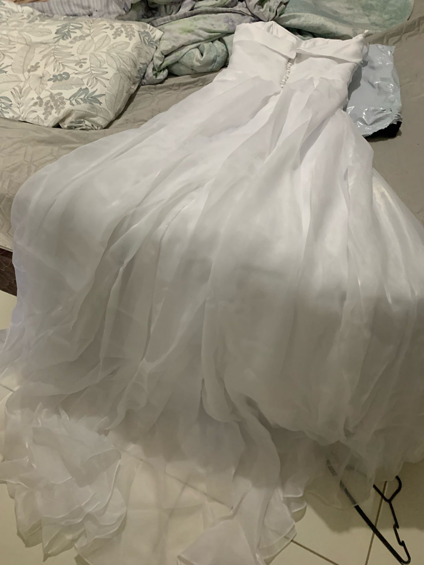 Strapless Organza Wedding Gown All Sizes/Colors