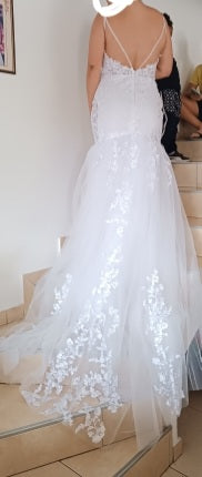 Floral Lace/Tulle Mermaid Wedding Gown All Sizes