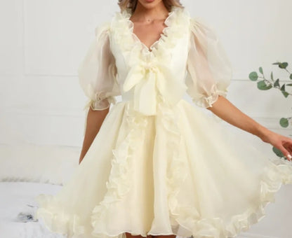 Ginny Short Ruffled Organza Wedding Dress All Sizes/Colors